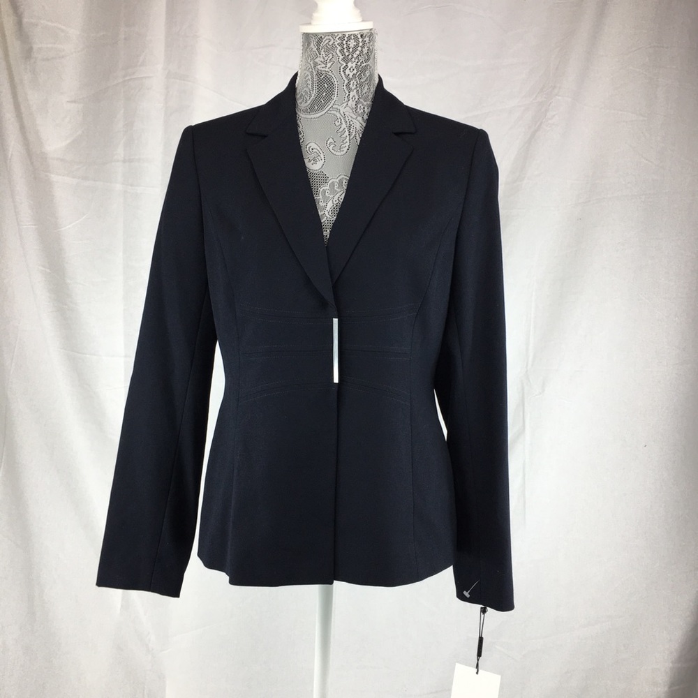 Calvin Klein Women’s 6 Navy Blue Black Suit Blazer